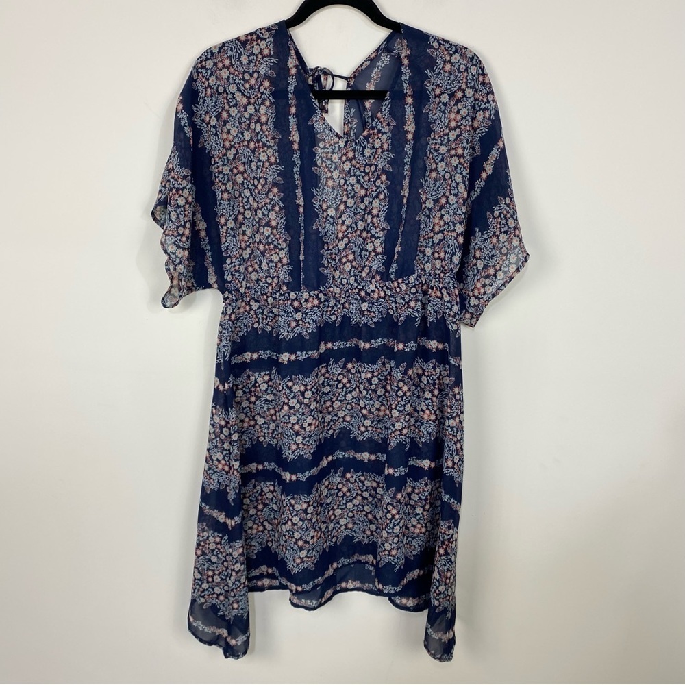 Maurices navy floral sheer swimsuit coverup summer resort